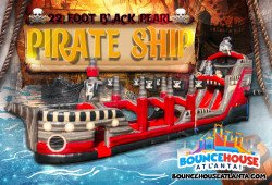 22' The Black Pearl Dual Lane Water Slide