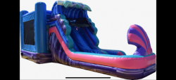 Mermaid combo bounce and slide 1673302022 Mermaid Dual Lane Combo Bounce and Slide