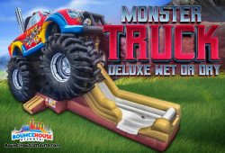 Monster Truck Deluxe XL Bounce and 15' Slide