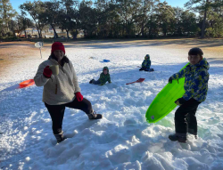 Backyard snow machine family 1692879152 Backyard Snowstorm with REAL SNOW