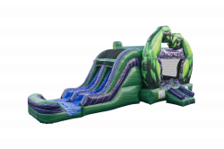 Hulk inflatable bounce and slide combo 1701107626 The Hulk Smash Combo with Dual Lane Slide