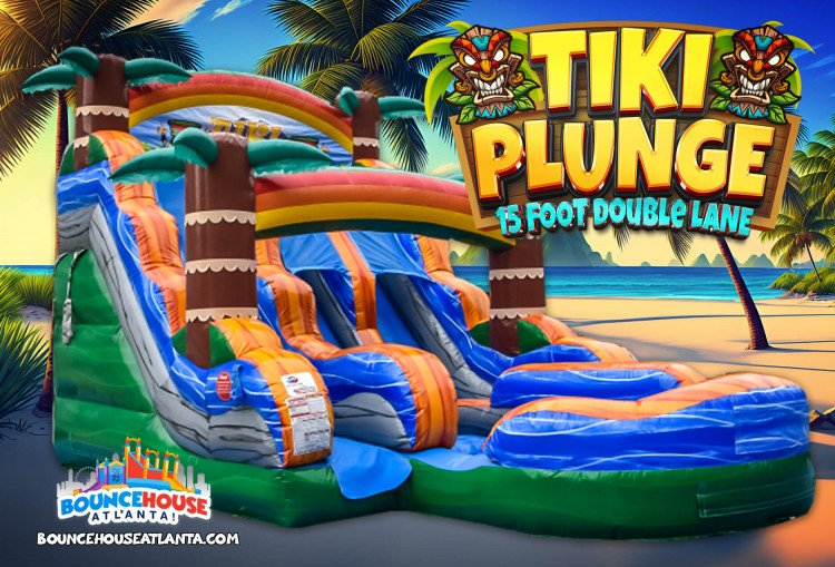 15' Tiki Plunge Dual Lane Slide