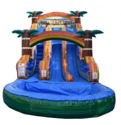 1520Dual Lane Tiki plunge water slide atlanta 1704027146 1 15' Tiki Plunge Dual Lane Slide