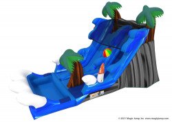 Malibu splash dual lane water slide 1705952539 18' Malibu Splash Dual Lane Water Slide