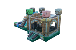 Minecraft inflatable5 1753389851 Minecraft Dual Lane Bounce and Slide Combo