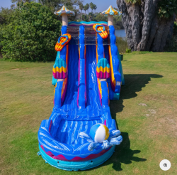 dual lane pool party water slide4 1760463584 20' Pool Party Dual Lane Waterslide