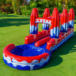Red white and cool slip n slide2 1765396093 41' Red White & Cool Dual Lane Slip N Slide