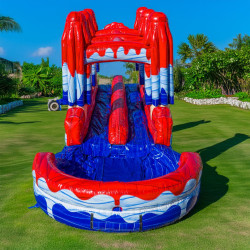 Red white and cool slip n slide3 1765396093 41' Red White & Cool Dual Lane Slip N Slide