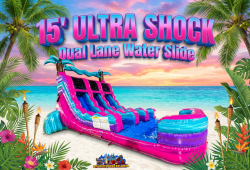 15' Dual Lane Ultra Shock Water Slide