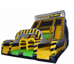 Toxic Rush obstacle slide 1696020910 22' Dual Lane Toxic Rush Slide