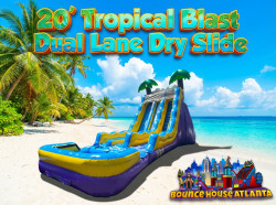 20' Tropical Blast Dual Lane Dry Slide